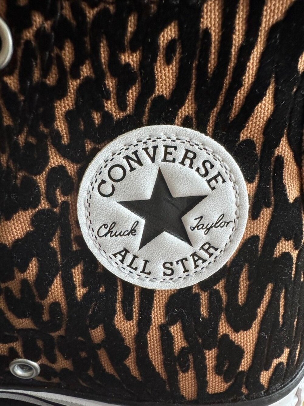Converse Chuck Taylor All Star Hi Leopard Print Sneakers Womens 6 Mens 4 NWT - Picture 2 of 15